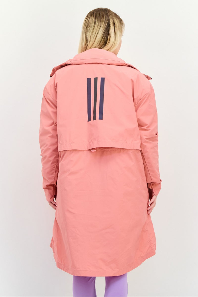 Adidas Women Sportswear Fit 2 Pcs High Neck Outdoor Jacket, Pink - Image 2